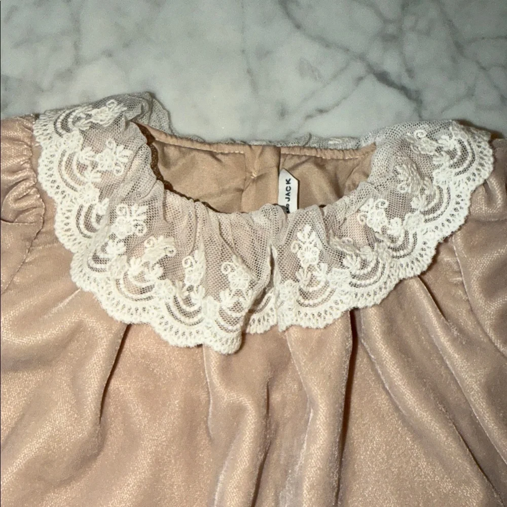 NWT JANIE & JACK VELVET DRESS WITH BLOOMER 12/18M